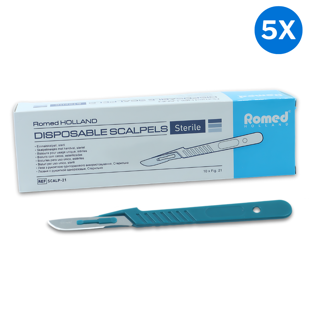 Romed Romed scalpelmesjes met handvat nummer 21 - Set van 5 doosjes