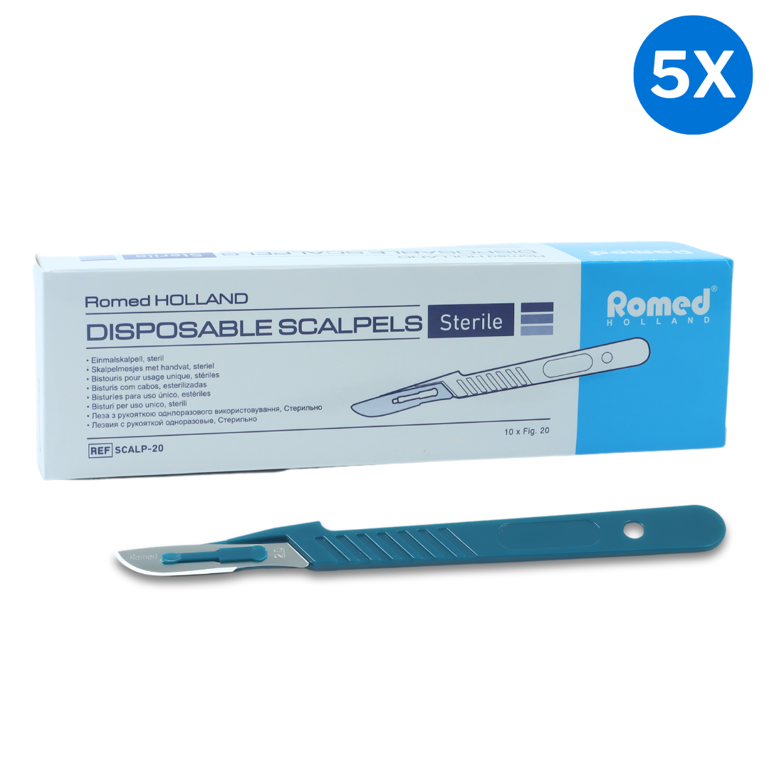 Romed Romed scalpelmesjes met handvat nummer 20 - Set van 5 doosjes