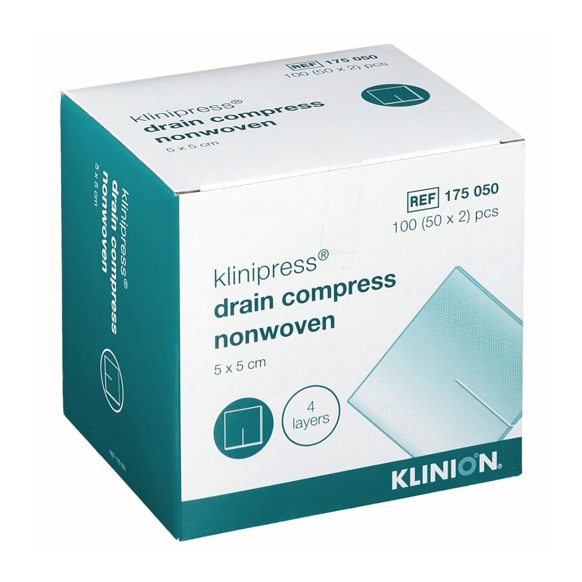 Klinion Klinion drain compress split compress NW sterile 4-layer 5x5cm
