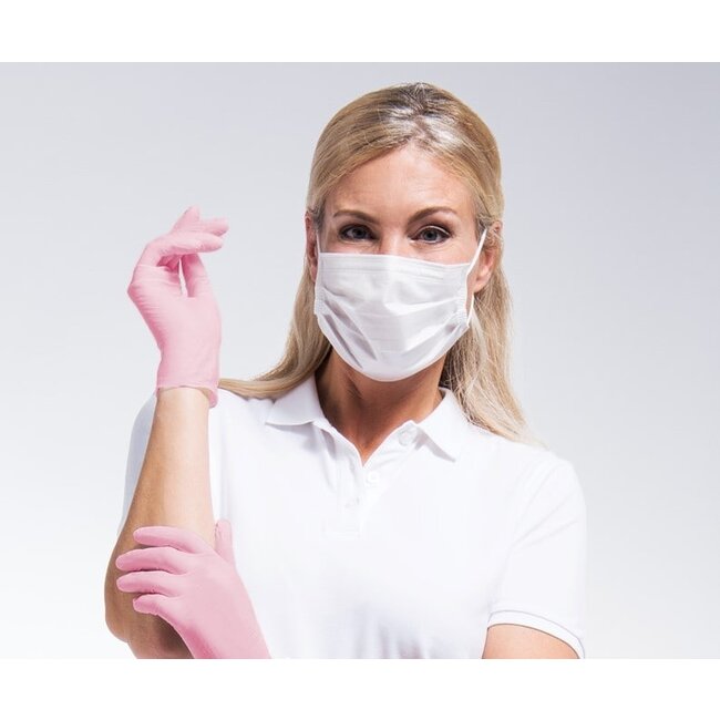 Comforties Gants en nitrile (nitrile souple) Basic rose 100 pièces