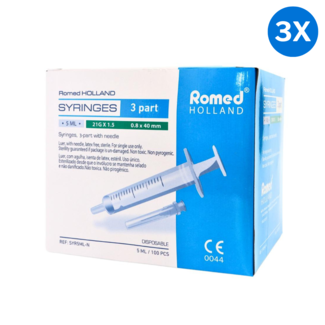 Romed Romed 5ml syringes with needle 100 pcs - Copy