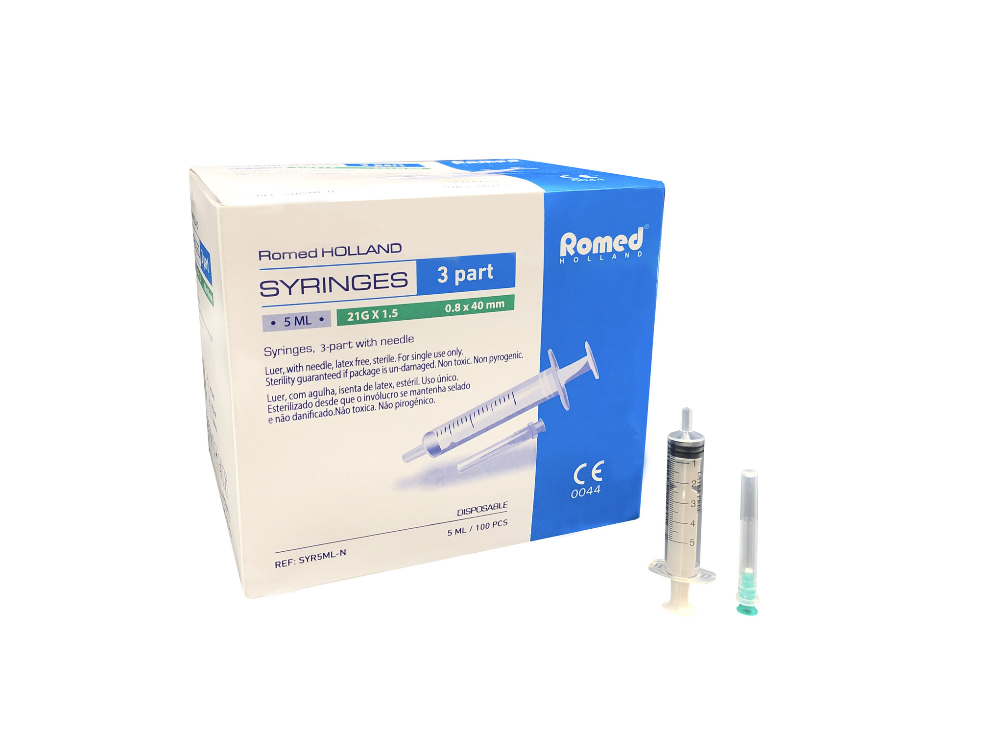 Romed 3x Seringues Romed 2 ml avec aiguille 100 pcs, foto 3 van 4