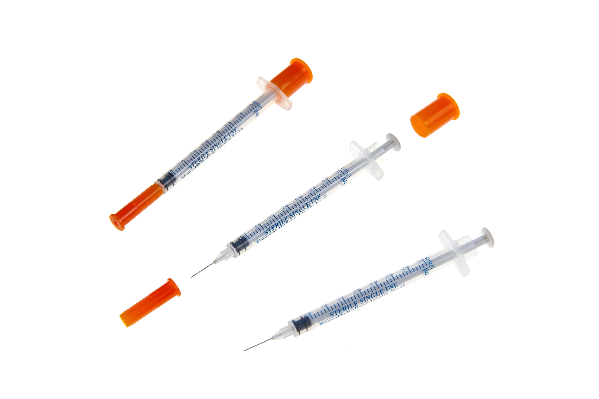 Romed Romed 3-piece insulin syringe with needle 100 pcs - Copy, foto 2 van 3