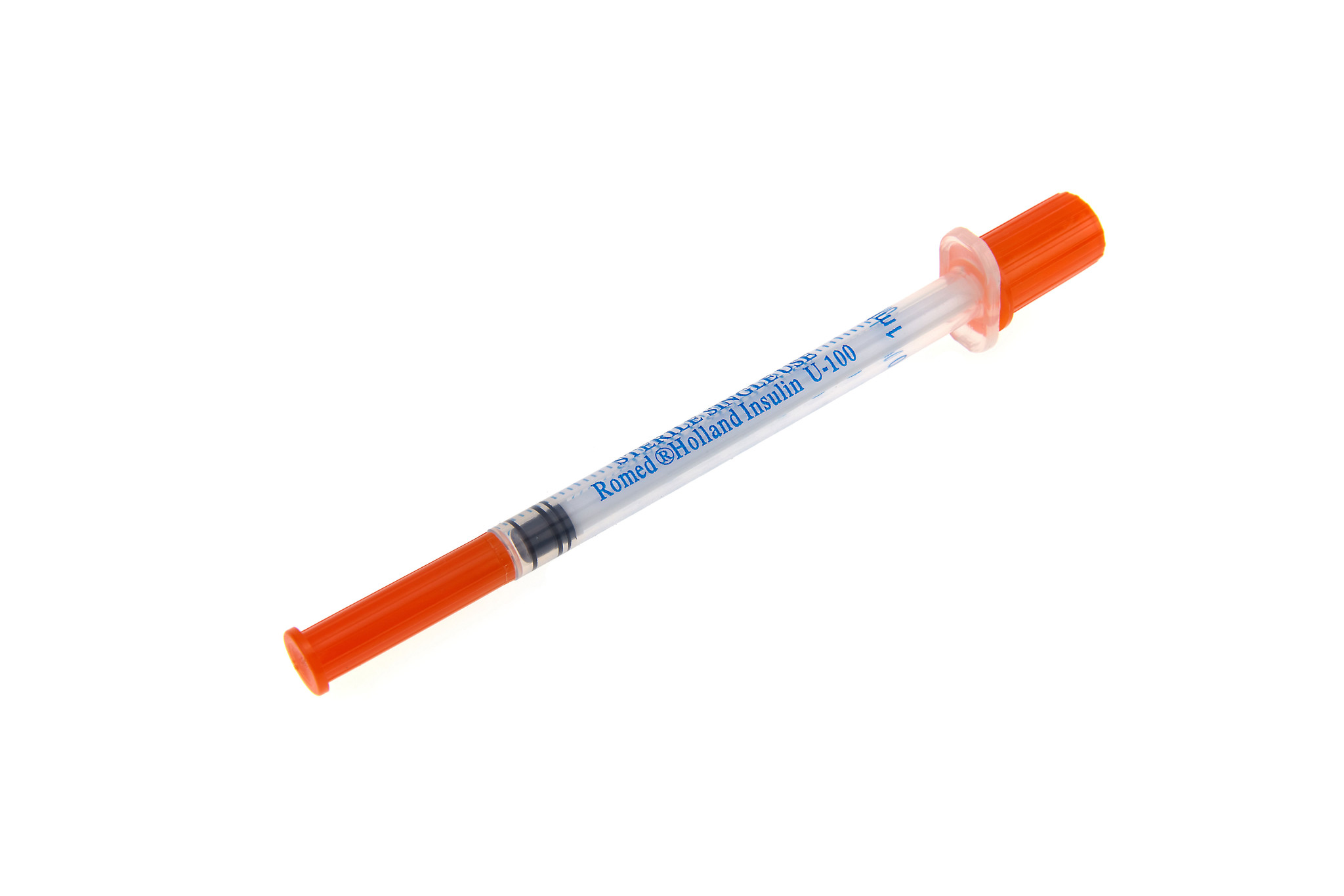 Romed Romed 3-piece insulin syringe with needle 100 pcs - Copy, foto 3 van 3