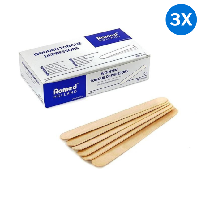 Romed wooden tongue depressors 100 pieces - Copy