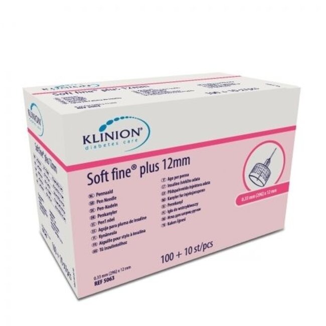 Klinion Diabetes Care Pennaald 29g 12mm Soft Fine Plus 5263 Steriel - 110 stuks