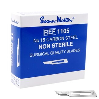 Swann Morton Lames Swann-Morton en carbone non stériles No. 15