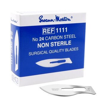 Swann Morton Lames Swann-Morton en carbone non stériles No. 24