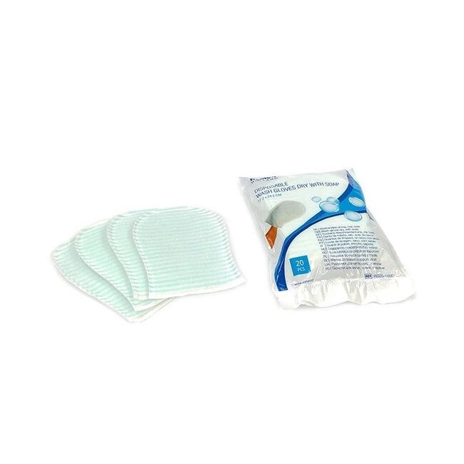 Romed washandjes droog, met zeep - Set van 10 doosjes