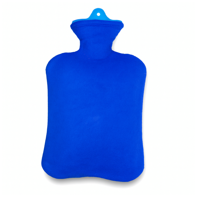 Romed Warmwaterzak Blauw - Warmwaterzak met zachte fleecehoes voor comfortabele warmte en ontspanning