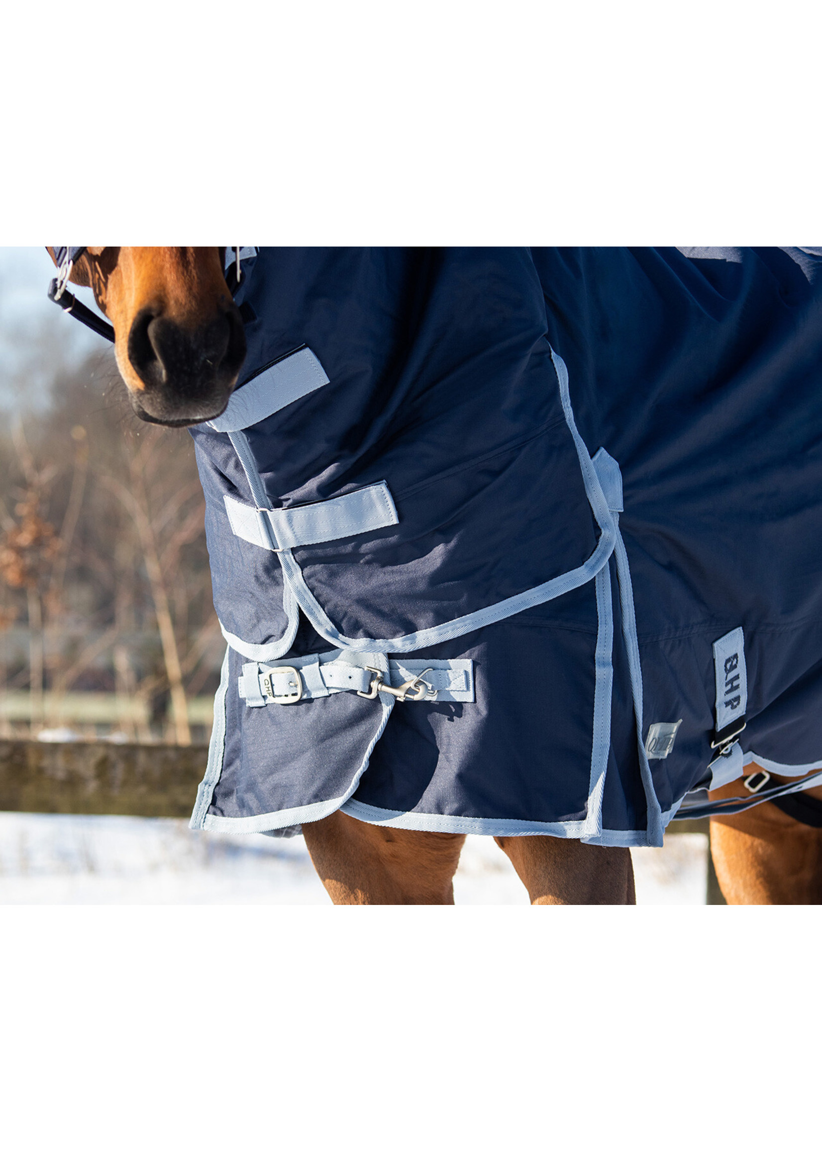 QHP Qhp Turnout rug 300 Gram vaste hals art 6099DB 105 Blauw