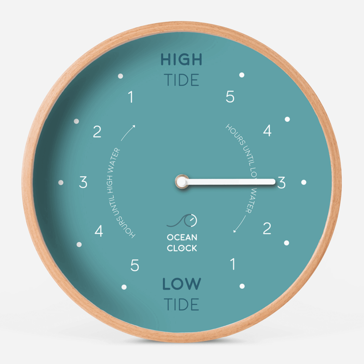 Ocean Clock Tide Clock Arctic Blue