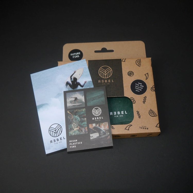 Rebel Fin Co. Recycled Fins Thruster Set - Future Blue
