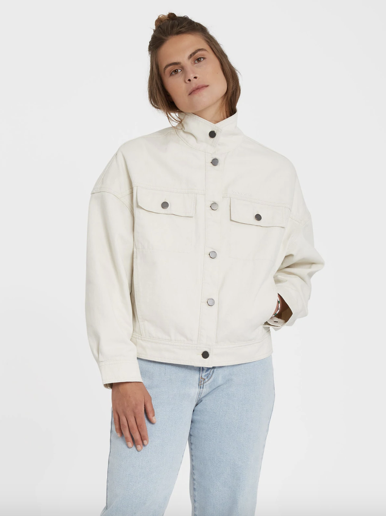 Volcom Deelyght Denim Jacket Cloud
