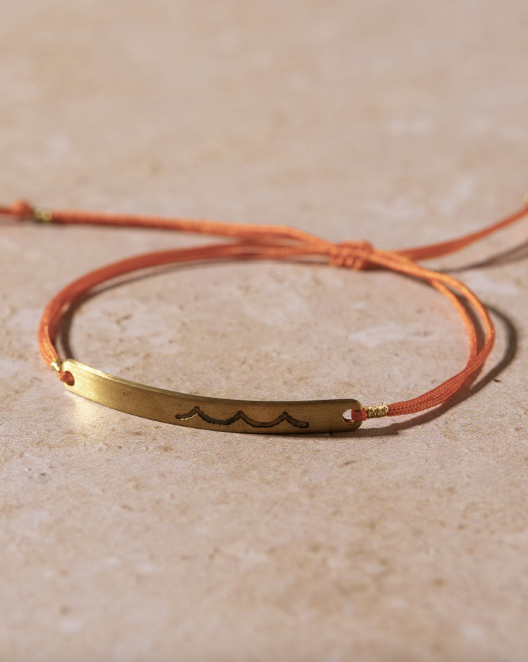 At Aloha Wavy Bracelet Orange