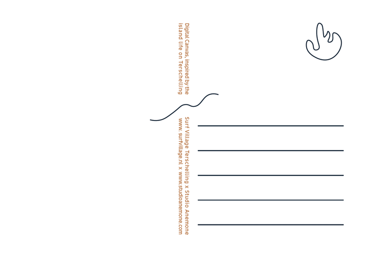 Surfvillage Postcard - Island life Terschelling