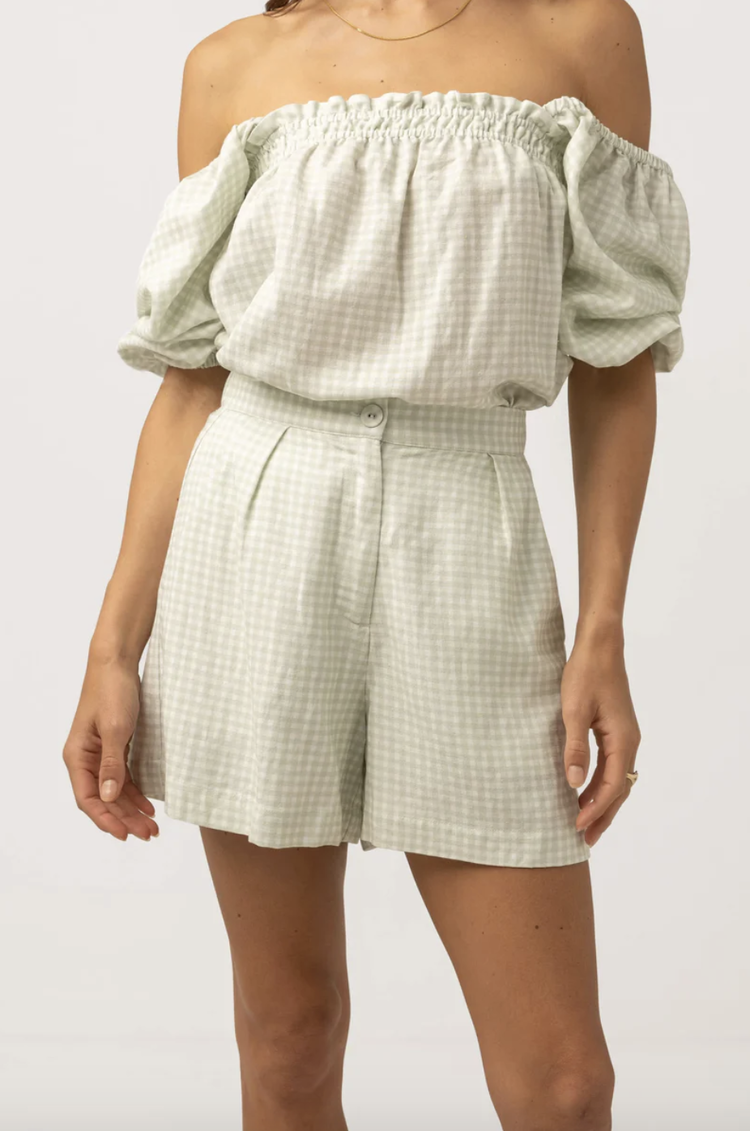 Rhythm Maisy Check Short Sage
