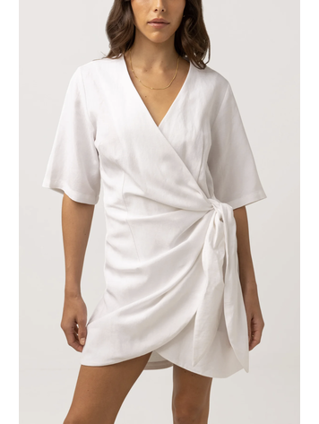 Rhythm Santorini Tie Front Mini Dress