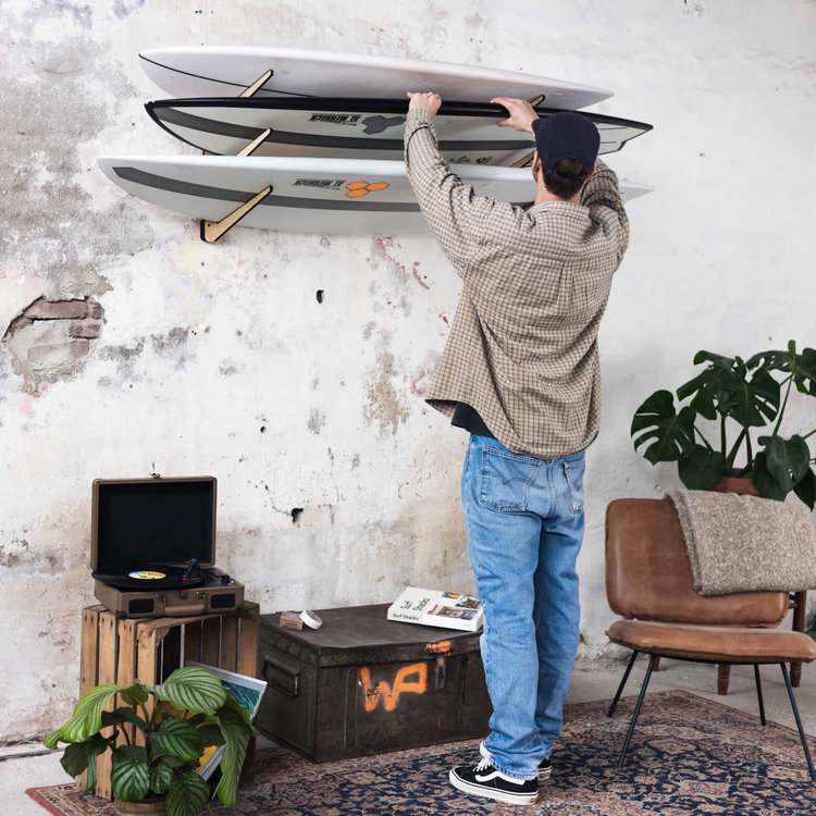 SHCK RACK The Stacker - 3-surfboard Wall Mount