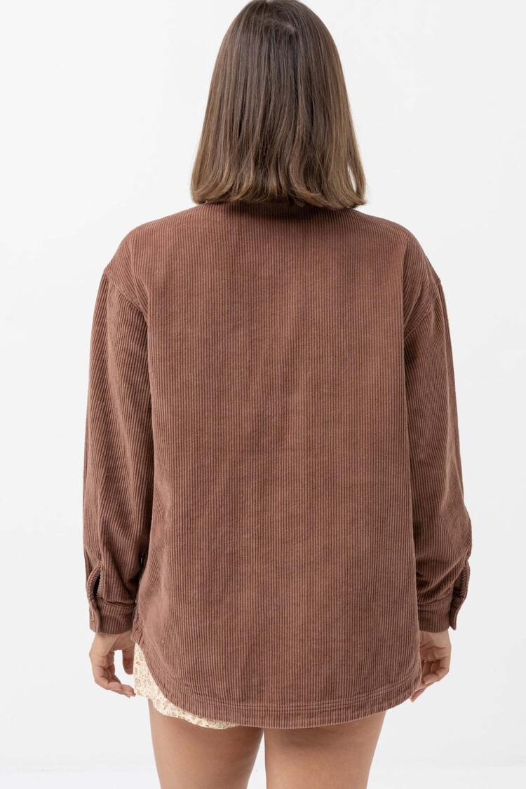 Rhythm Corduroy Oversized Shacket Chocolate