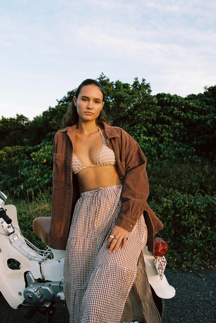 Rhythm Corduroy Oversized Shacket Chocolate