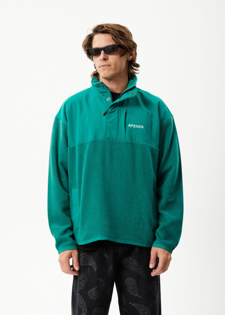 Afends Intergalactic Fleece Pullover Emerald