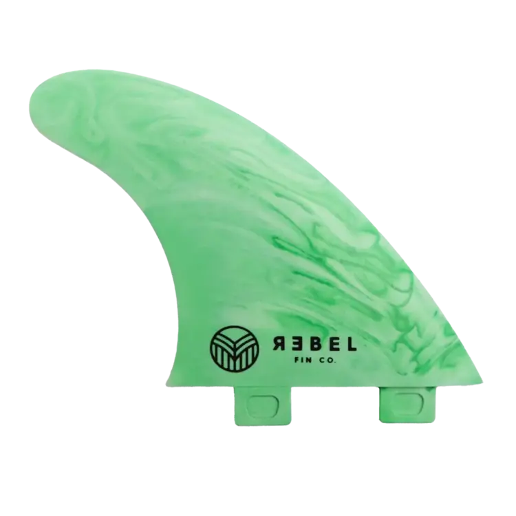Rebel Fin Co. Recycled Marble fins - Thruster FCS -  Green