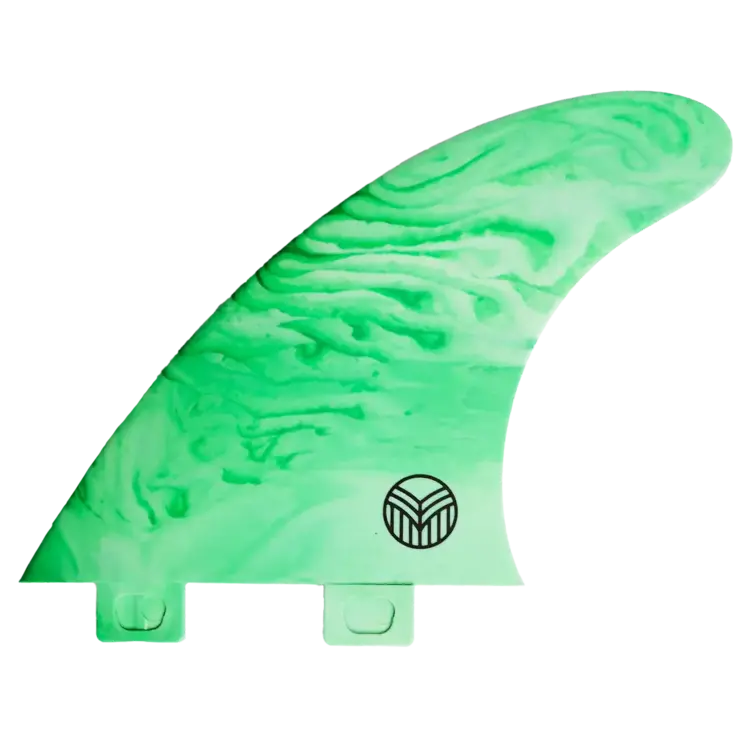 Rebel Fin Co. Recycled Marble fins - Thruster FCS -  Green