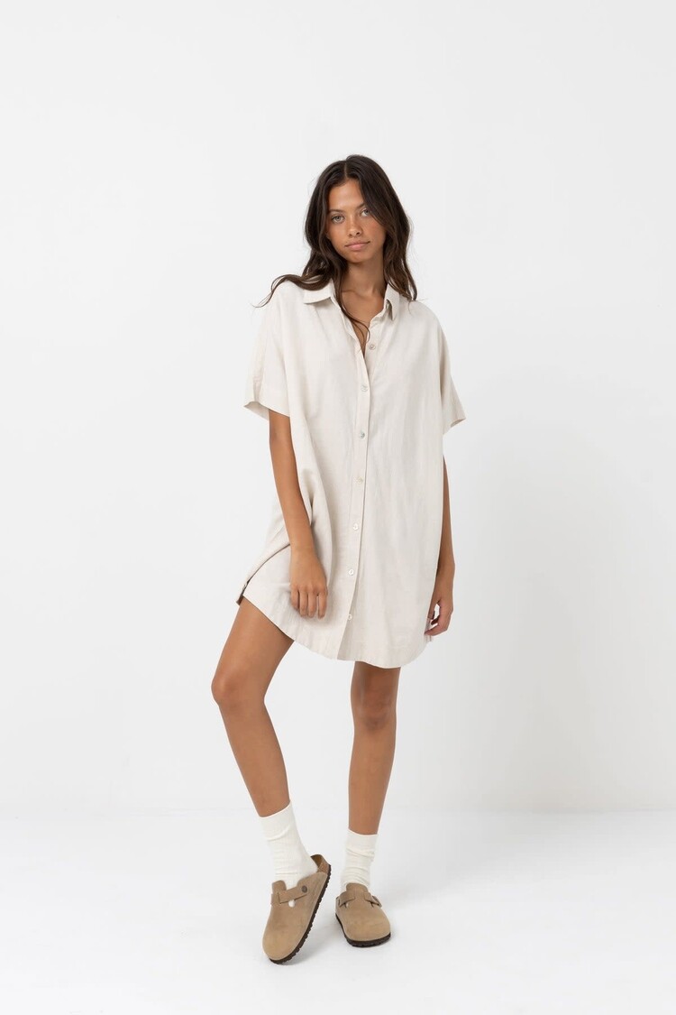 Rhythm Classic Shirt Dress Oat