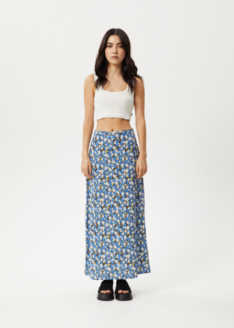 Afends Petal Maxi Skirt - Lake floral