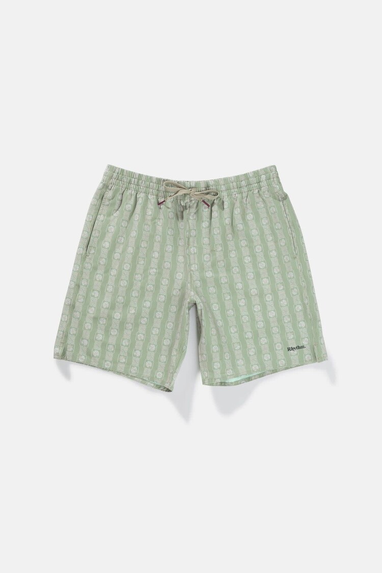 Rhythm Tile Stripe Beach Short Sage