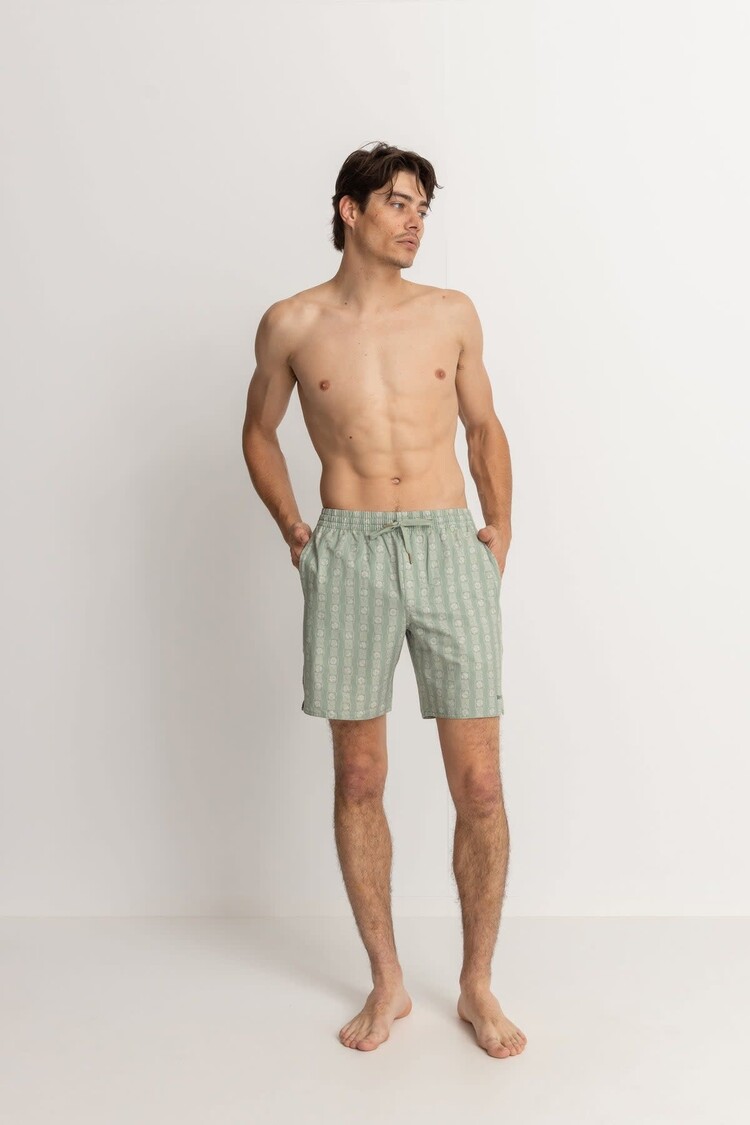 Rhythm Tile Stripe Beach Short Sage