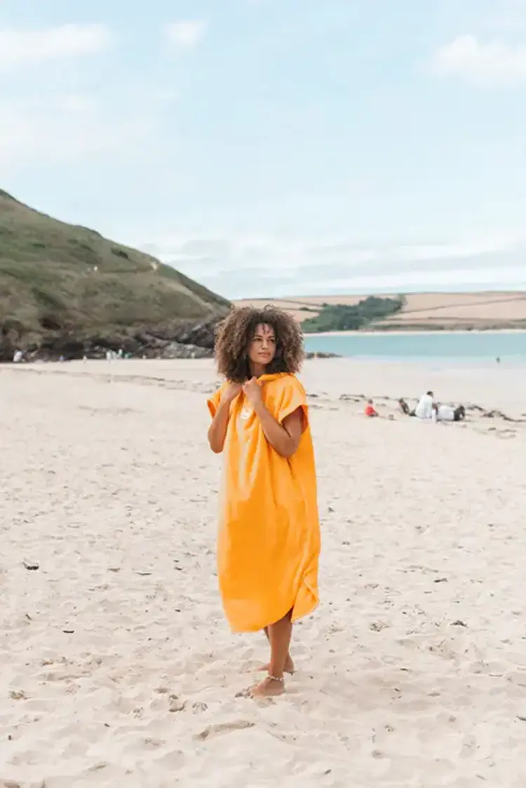 Robie Original Changing Robe - Surf Poncho - Saffron - Medium