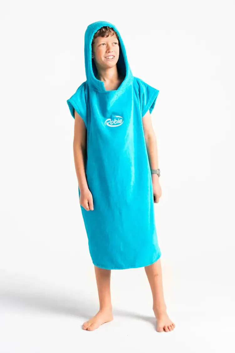 Robie Junior Original Changing Robe - Surf Poncho - Blue Atoll