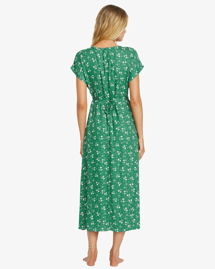Billabong Bright Skies Midi Dress Island Green