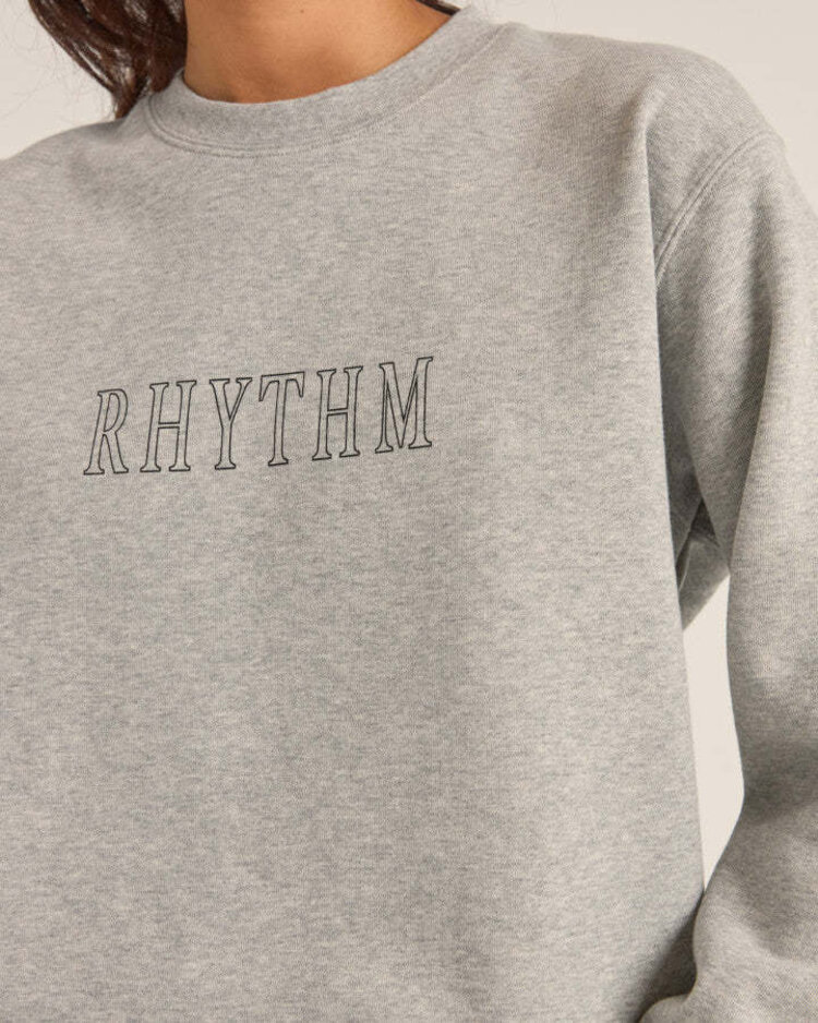 Rhythm Flagship Boyfriend Fleece Crew Grey heather