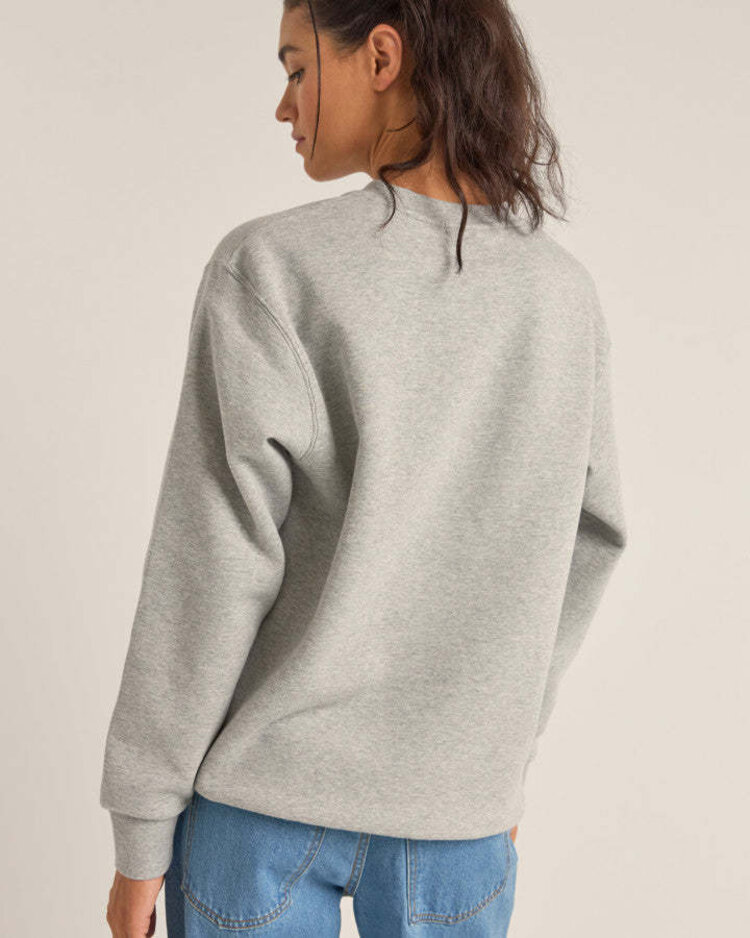 Rhythm Flagship Boyfriend Fleece Crew Grey heather