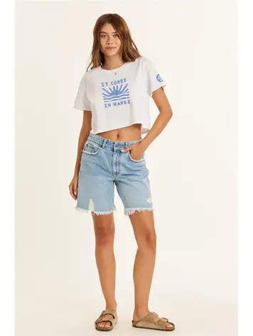 Sisstr The Cruiser Crop Tee - White