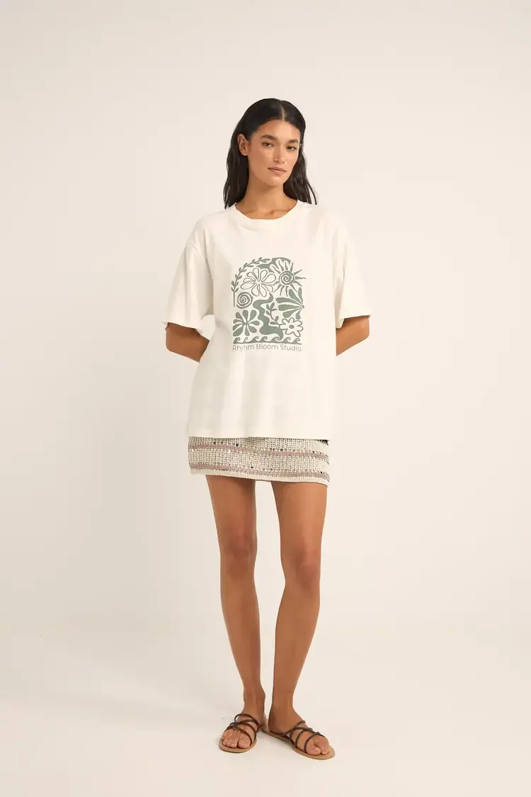 Rhythm Bloom Studio Oversized T-shirt Natural