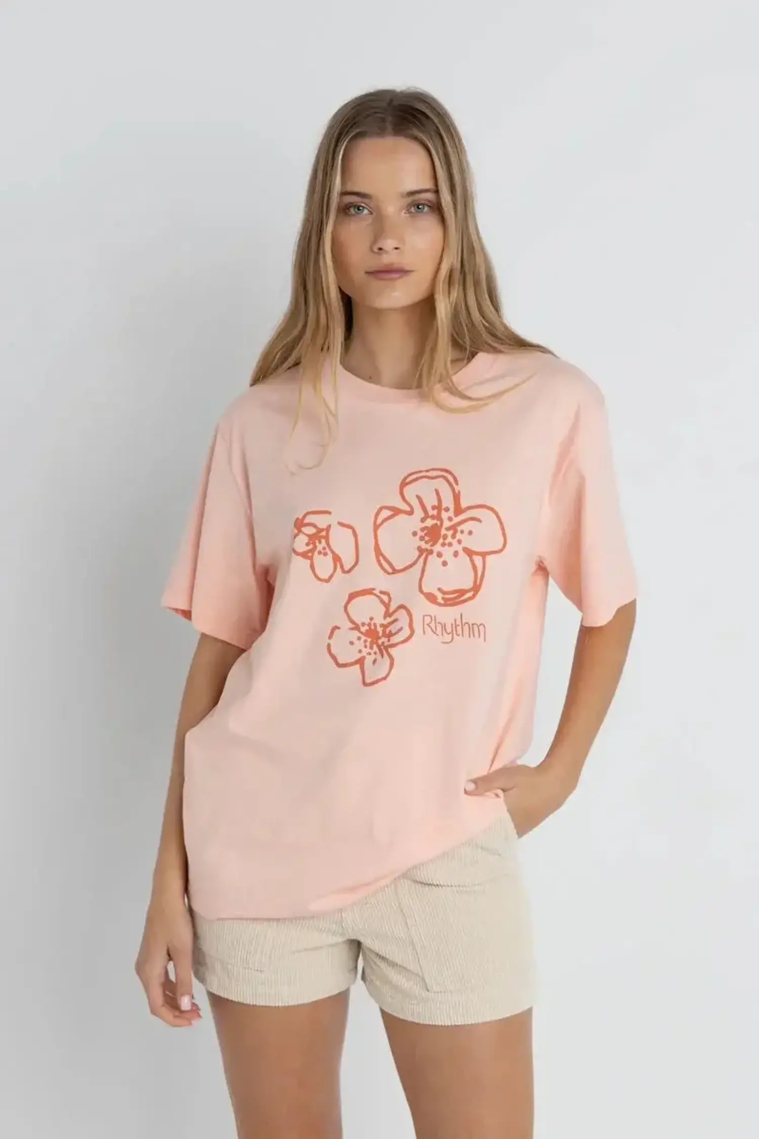 Paradise Floral Oversized T-shirt Pink Surfvillage Terschelling