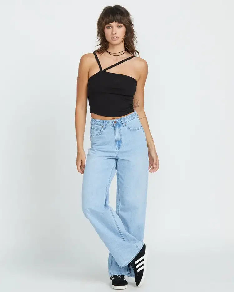 Volcom Stoned Boyfriend High rise Jeans - Blue Bird