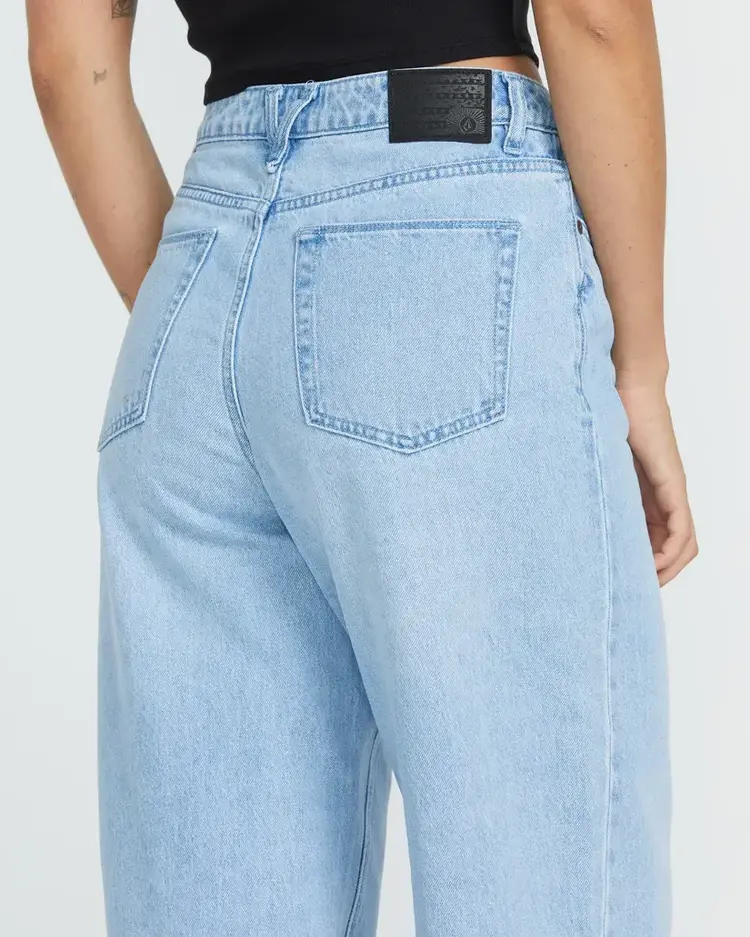 Volcom Stoned Boyfriend High rise Jeans - Blue Bird