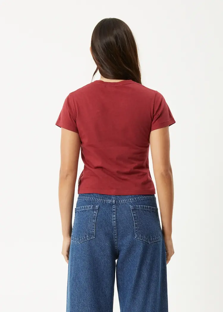 Afends Lucky Baby Tee Burgundy