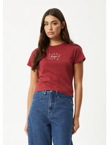 Afends Lucky Baby Tee Burgundy