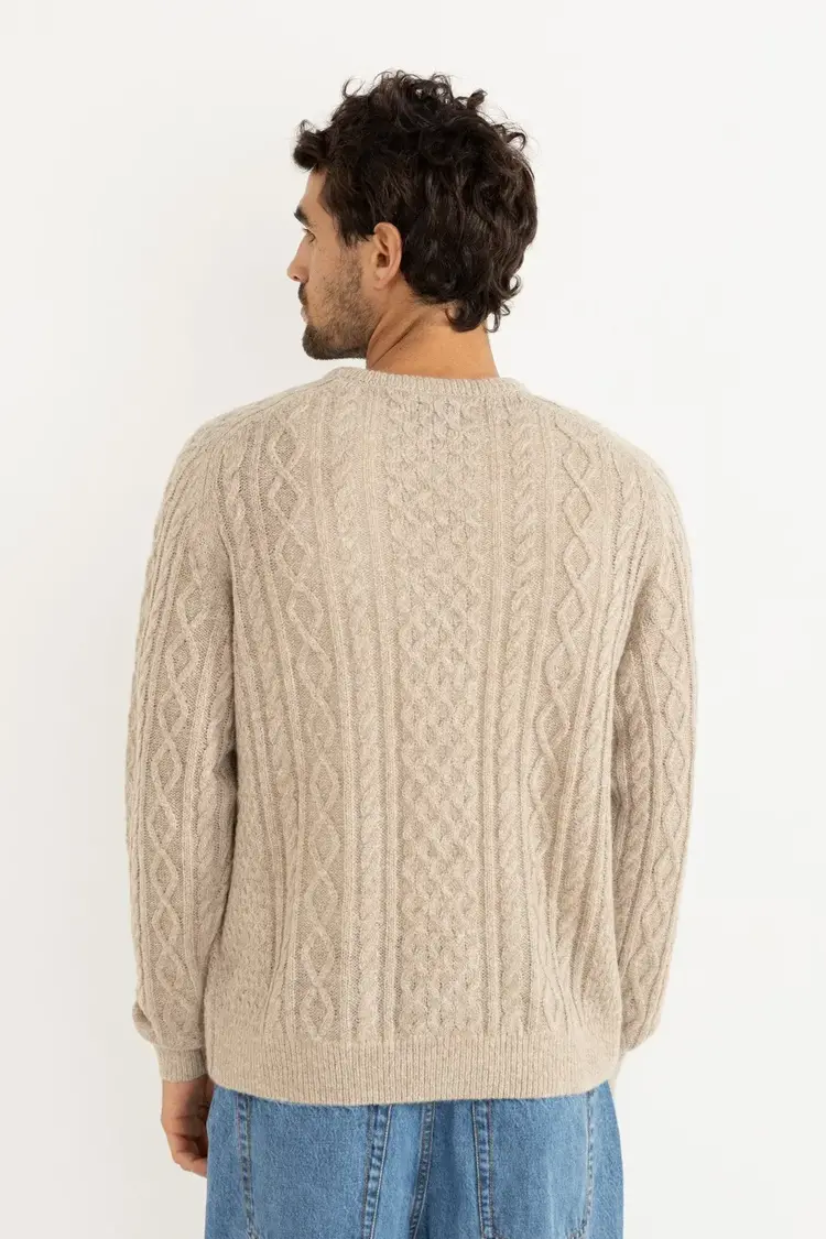 Rhythm Mohair Fishermans Knit Oatmeal