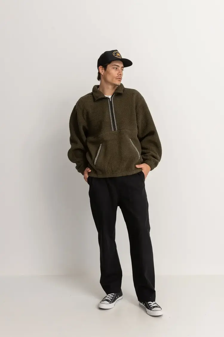 Rhythm Sherpa Pullover Olive