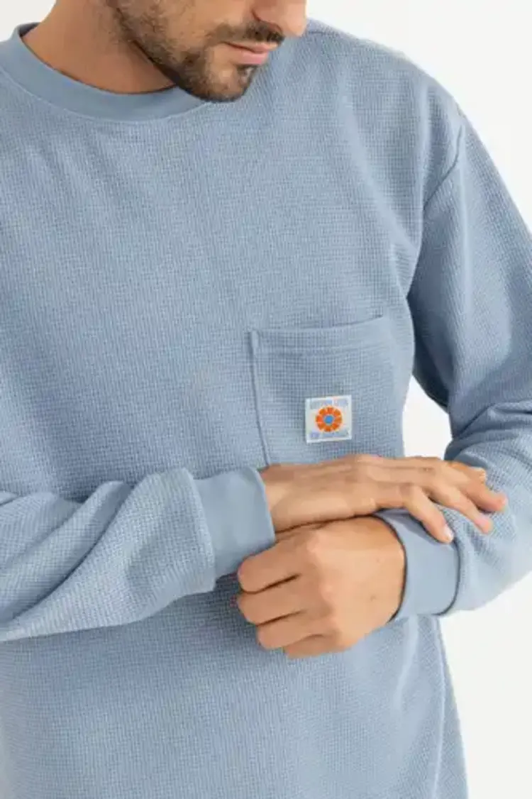 Rhythm Vintage Pocket Ls Waffle Slate