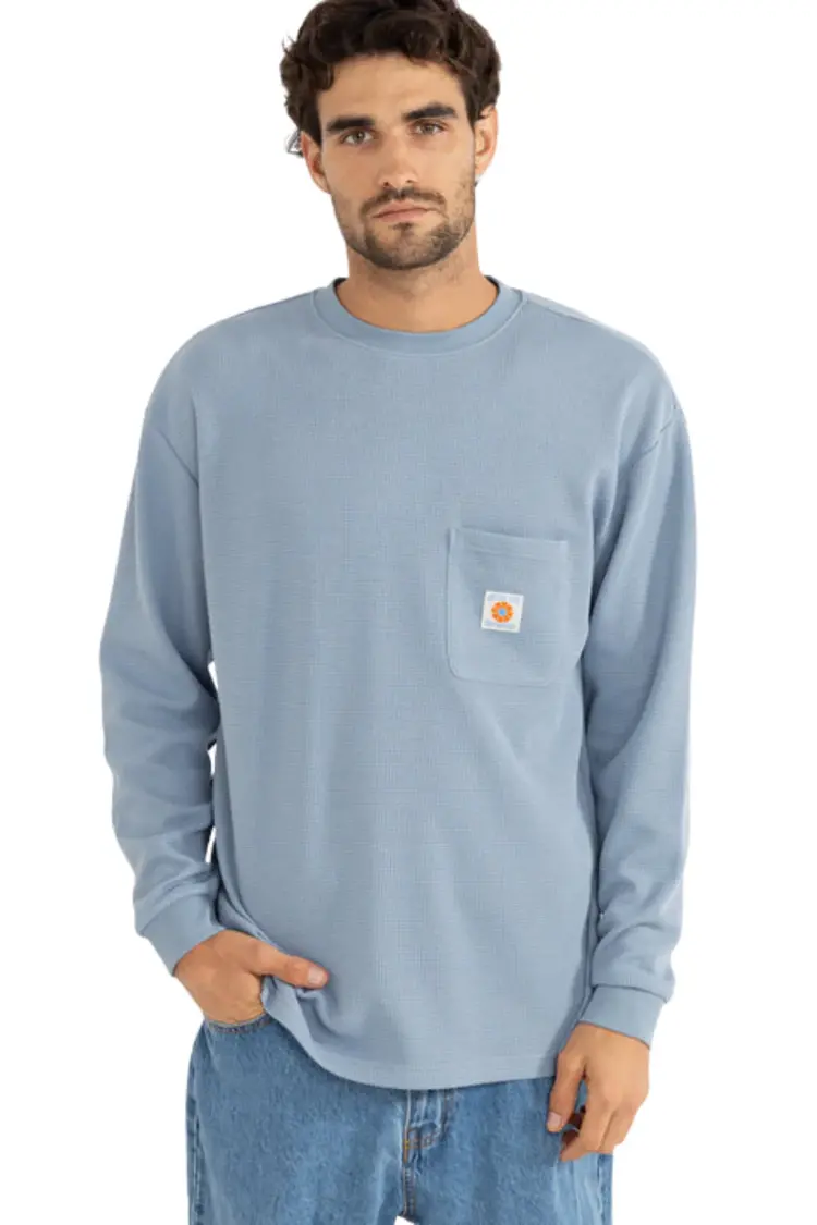 Rhythm Vintage Pocket Ls Waffle Slate