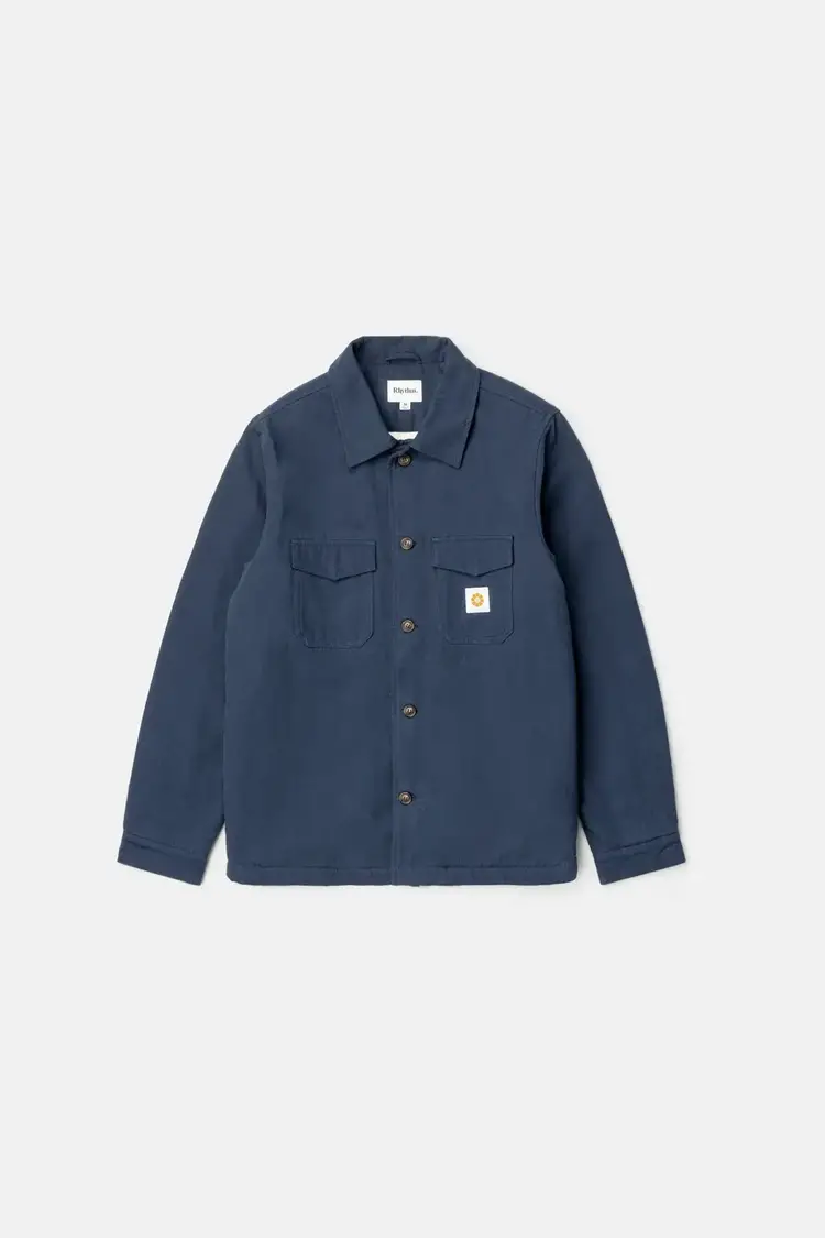 Rhythm Sherpa Lined Work Shirt Navy