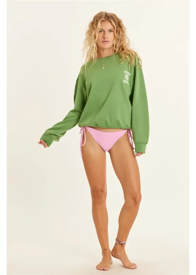 Sisstr Lucia Ls Fleece Crew Palm